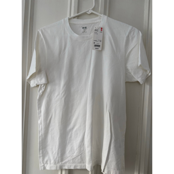 Men's Uniqlo White Supima Cotton Crew Neck Short Sleeve T-Shirt XS - Picture 1 of 4